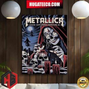 Metallica?s M72 Tour Santa Clara Night 2 June 22 2025 at Levi?s Stadium California Ritual of the Damned Poster Canvas