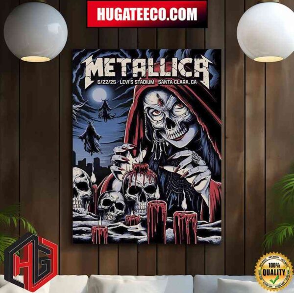 Metallica?s M72 Tour Santa Clara Night 2 June 22 2025 at Levi?s Stadium California Ritual of the Damned Poster Canvas