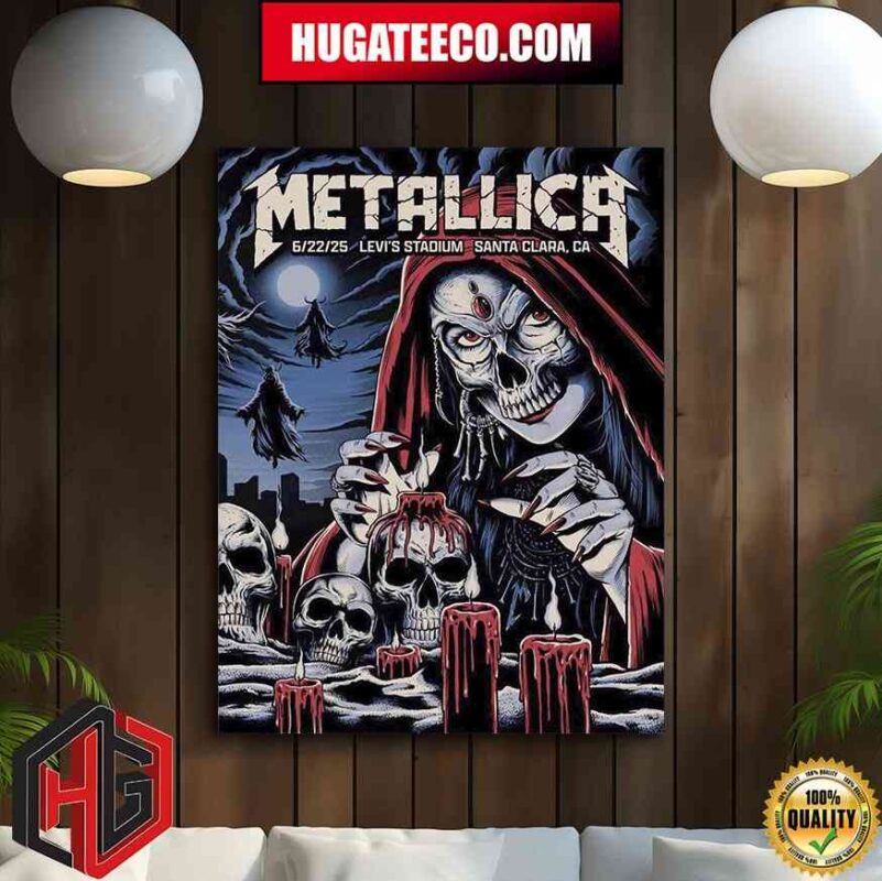 Metallica?s M72 Tour Santa Clara Night 2 June 22 2025 at Levi?s Stadium California Ritual of the Damned Poster Canvas