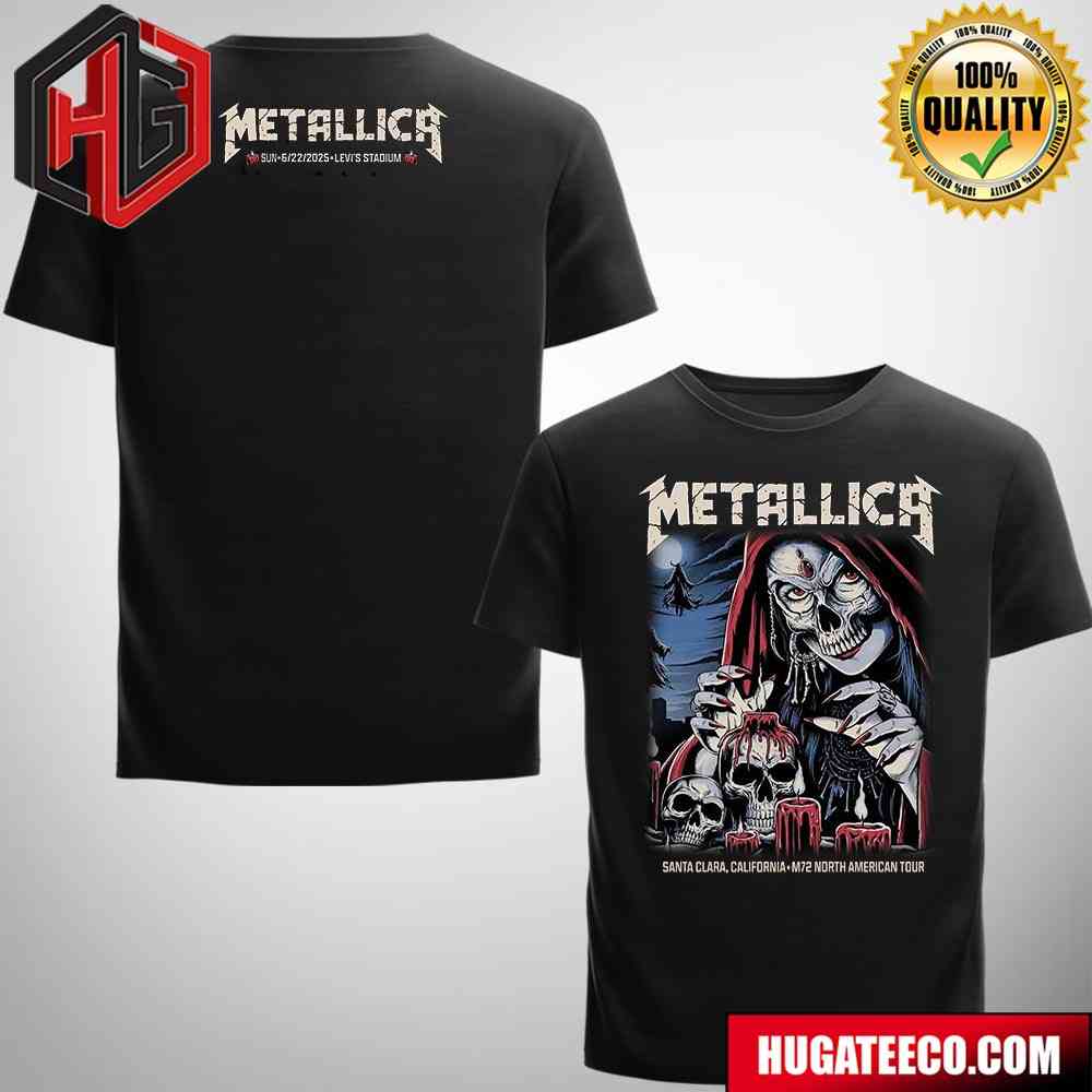 Metallica’s M72 Tour Santa Clara Night 2 June 22 2025 at Levi’s Stadium California Ritual of the Damned Two Sided T-Shirt Metallica’s M72 Tour Santa Clara Night 2 June 22 2025 at Levi’s Stadium California Ritual of the Damned Two Sided T-Shirt