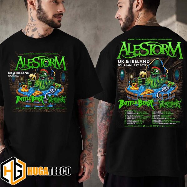 Alestorm UK And Ireland Tour  2027 For January Dates Tour With Battle Beast And Wizardthrone Unisex T-Shirt